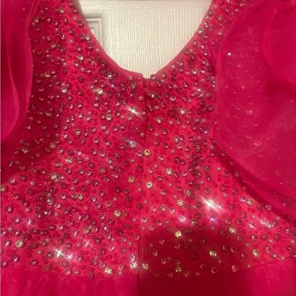 Elegant Kids Red Dress - Picture 5 of 8